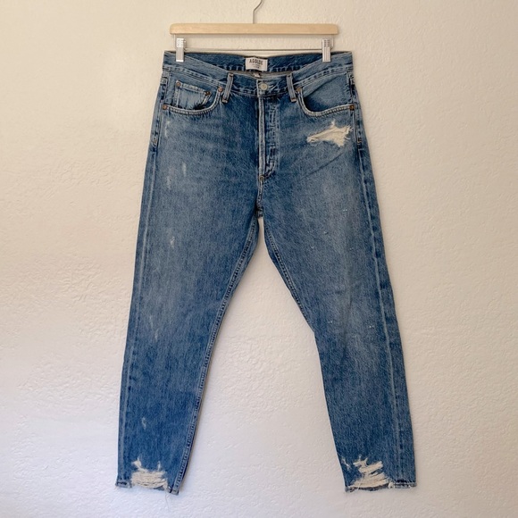 AGOLDE Jamie Distressed Denim Jeans, Size 30 - Picture 2 of 8